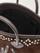 BODE - Studded Leather-Trimmed Suede Tote Bag - Brown