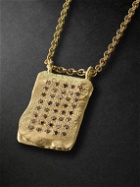 Elhanati - Palma Tag Gold Diamond Pendant Necklace