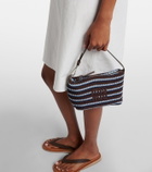 Miu Miu Striped crochet shoulder bag