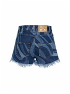PUCCI Marmo Printed Denim Mini Shorts