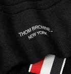 Thom Browne - Striped Ribbed Cotton Socks - Black