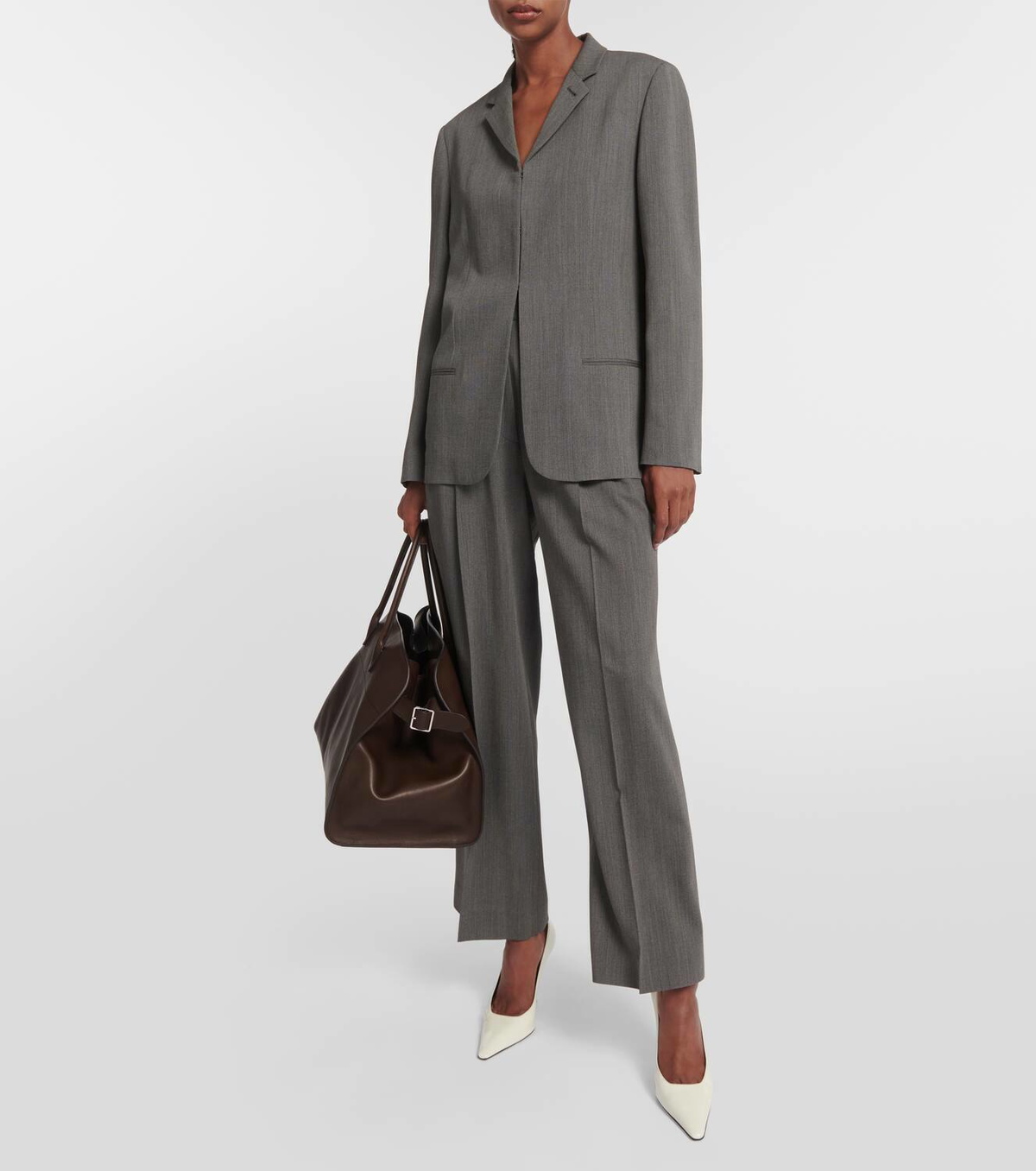 The Row Soft Margaux 17 leather tote bag