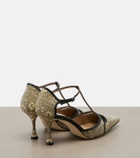 Manolo Blahnik Gish lizard-print leather pumps