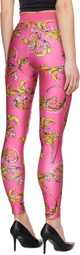 Versace Jeans Couture Pink Outline Barocco Leggings