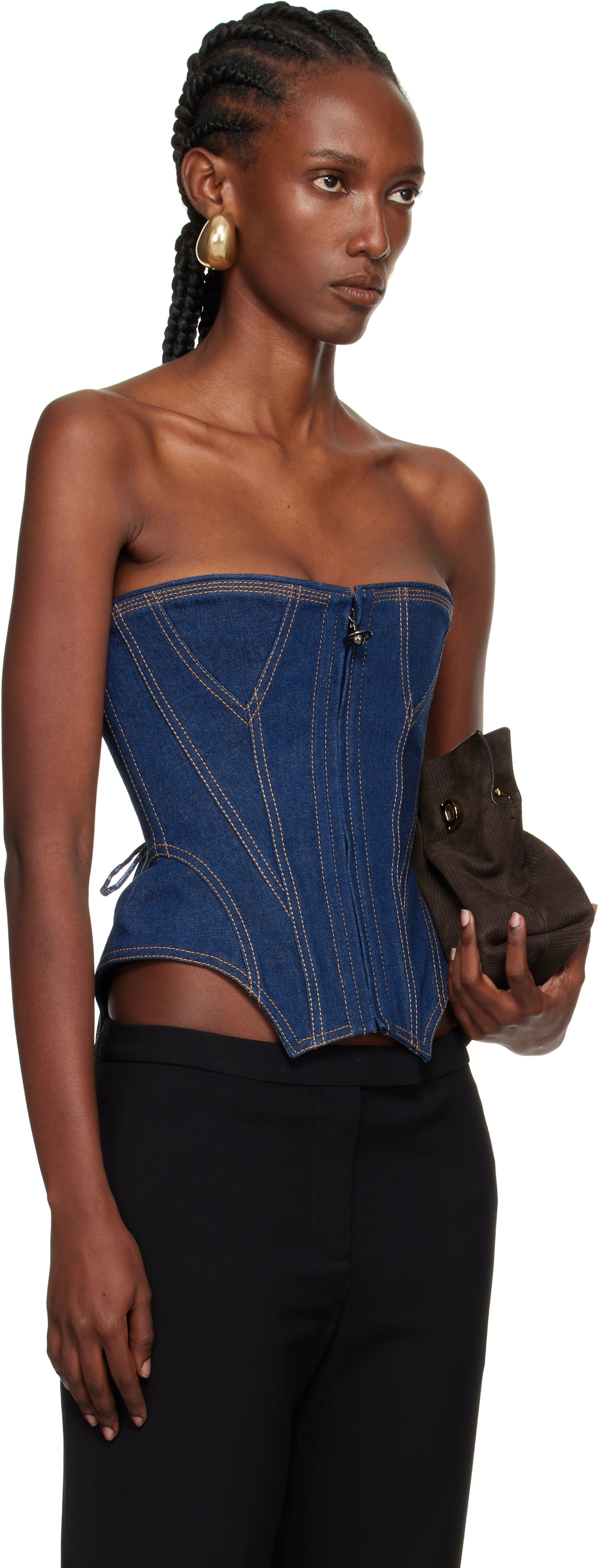 Vivienne Westwood Indigo Cobrax Denim Corset