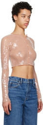 Alexander Wang Pink Sequin Cardigan