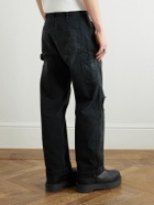 Enfants Riches Déprimés - Wide-Leg Distressed Paint-Splattered Jeans - Black