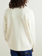 LOEWE - Logo-Debossed Wool-Blend Sweater - Neutrals