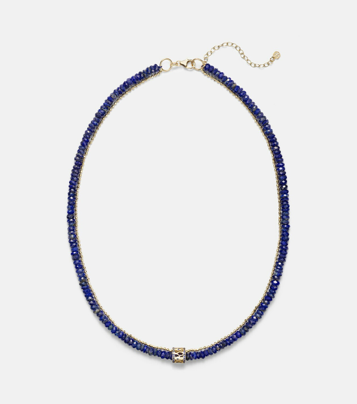 Sydney Evan 14kt gold necklace with lapis lazuli and diamonds
