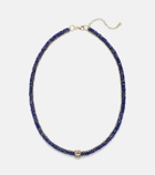 Sydney Evan 14kt gold necklace with lapis lazuli and diamonds
