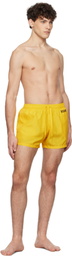 Moschino Yellow Smile Swim Shorts