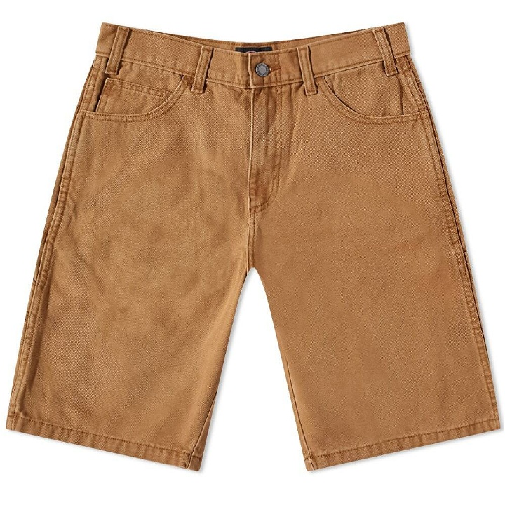 Photo: Dickies Men's Duck Canvas Short in Stone Washed Brown Duck