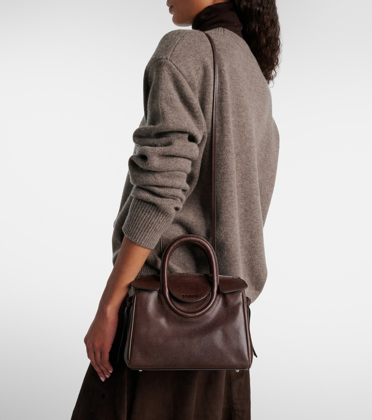 Staud Store Staud Maude Mini leather tote bag Staud