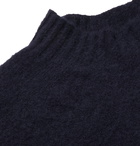 YMC - Brushed-Wool Mock-Neck Sweater - Blue