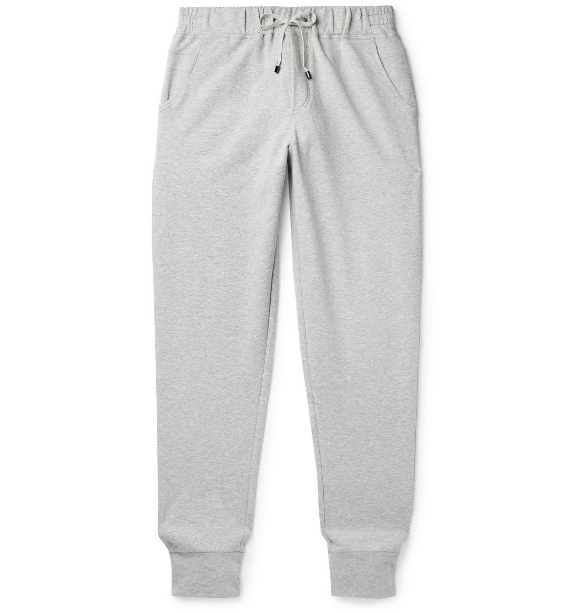 Photo: Zimmerli - Tapered Fleece-Back Stretch-Cotton Sweatpants - Gray