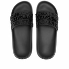 Versace Men's Logo Rubber Pool Slide in Black