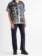 NEIGHBORHOOD - Bandana-Print Patchwork Cotton-Voile Shirt - Black