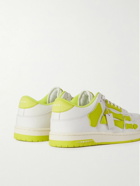 AMIRI - Skel-Top Neon Colour-Block Leather Sneakers - White