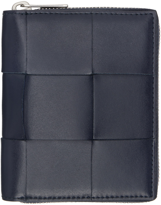 Photo: Bottega Veneta Black Zip Around Wallet