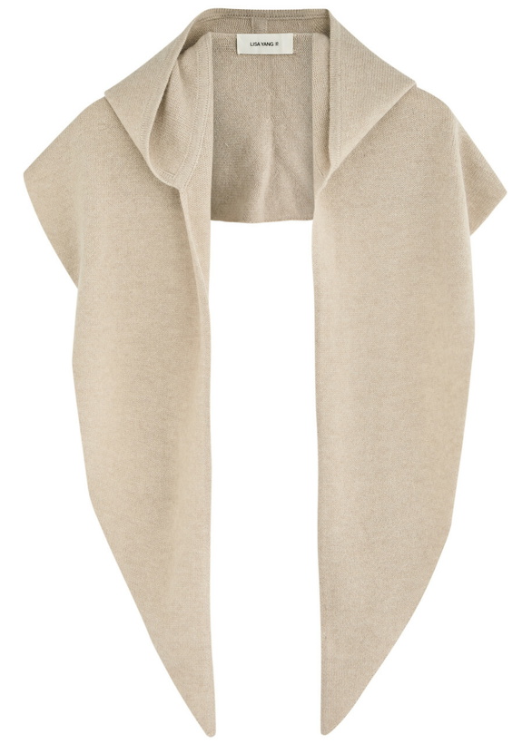 Photo: Lisa Yang Rina Hooded Cashmere Scarf - Sand - One Size