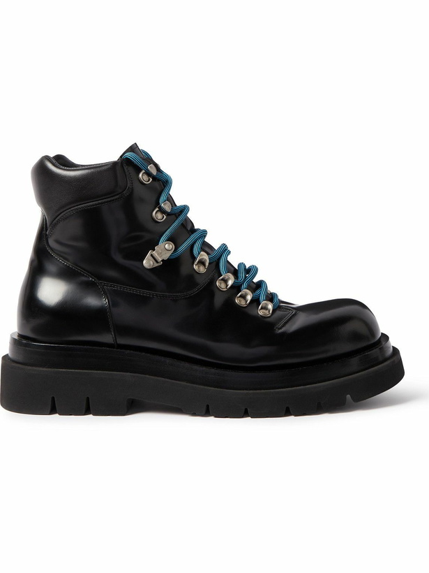 Photo: Bottega Veneta - Glossed-Leather Lace-Up Boots - Black