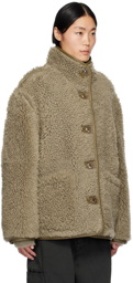 LEMAIRE Beige Reversible Shearling Jacket