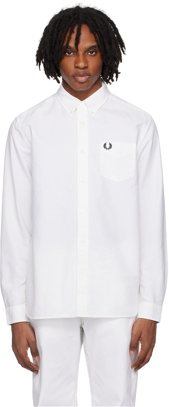 Photo: Fred Perry White Embroidered Shirt