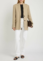 Toteme Frayed Linen Jacket Beige