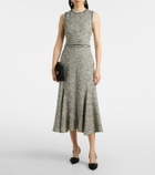 Safiyaa Andrea tweed midi dress
