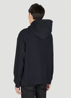 Raf Simons Destroyed Logo Patch Hooded Sweatshirt