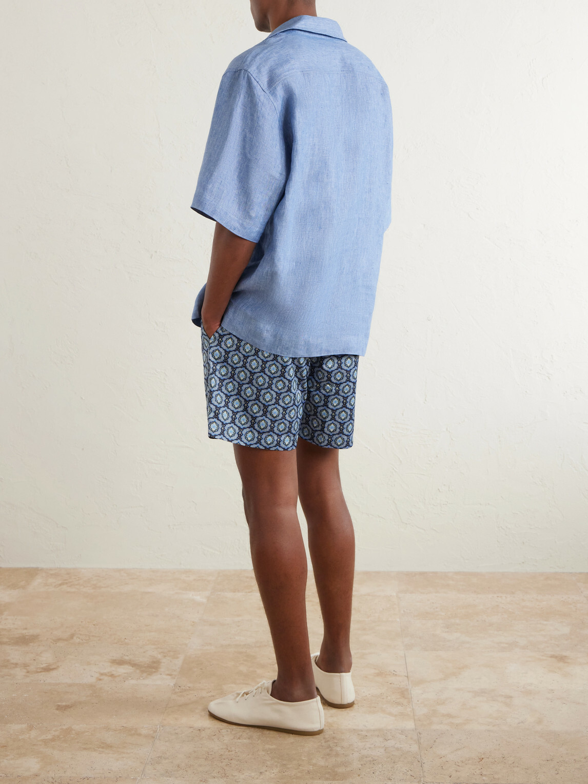 Orlebar Brown - Vincent Linen Shirt - Blue