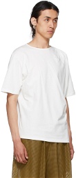 Vejas White Grecian Shoulder T-Shirt