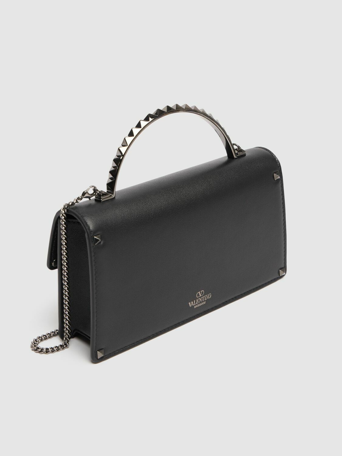 VALENTINO GARAVANI Mini Rockstud Leather Top Handle Bag