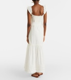 Faithfull Valentina shirred cotton maxi dress