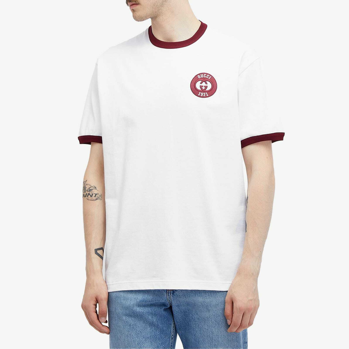 GUCCI ロゴプリント Tシャツ GG ホワイト Women's Gucci Logo Oversized T-Shirt in White | GUCCI® US