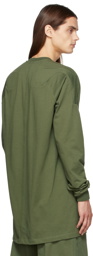 Rick Owens Green Baseball Sweatshirt