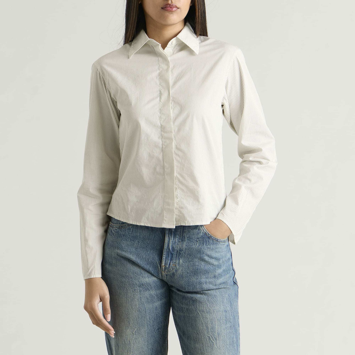 mfpen Women's Software Shirt in Elegant Stripe