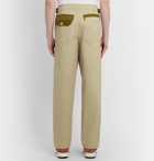 Nicholas Daley - Pleated Cotton-Twill Trousers - Neutrals