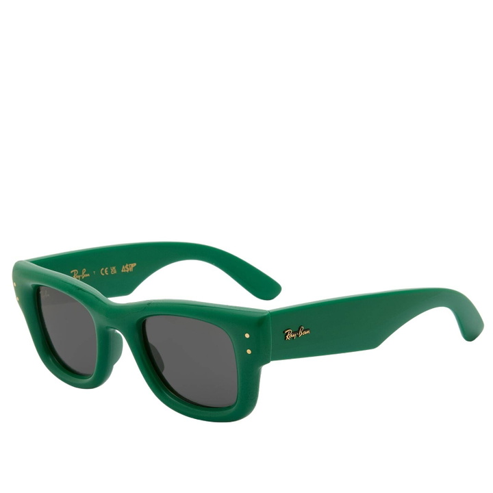 Photo: Ray-Ban x A$AP Rocky Wayfarer Puffer Sunglasses in Green/Dark Grey 