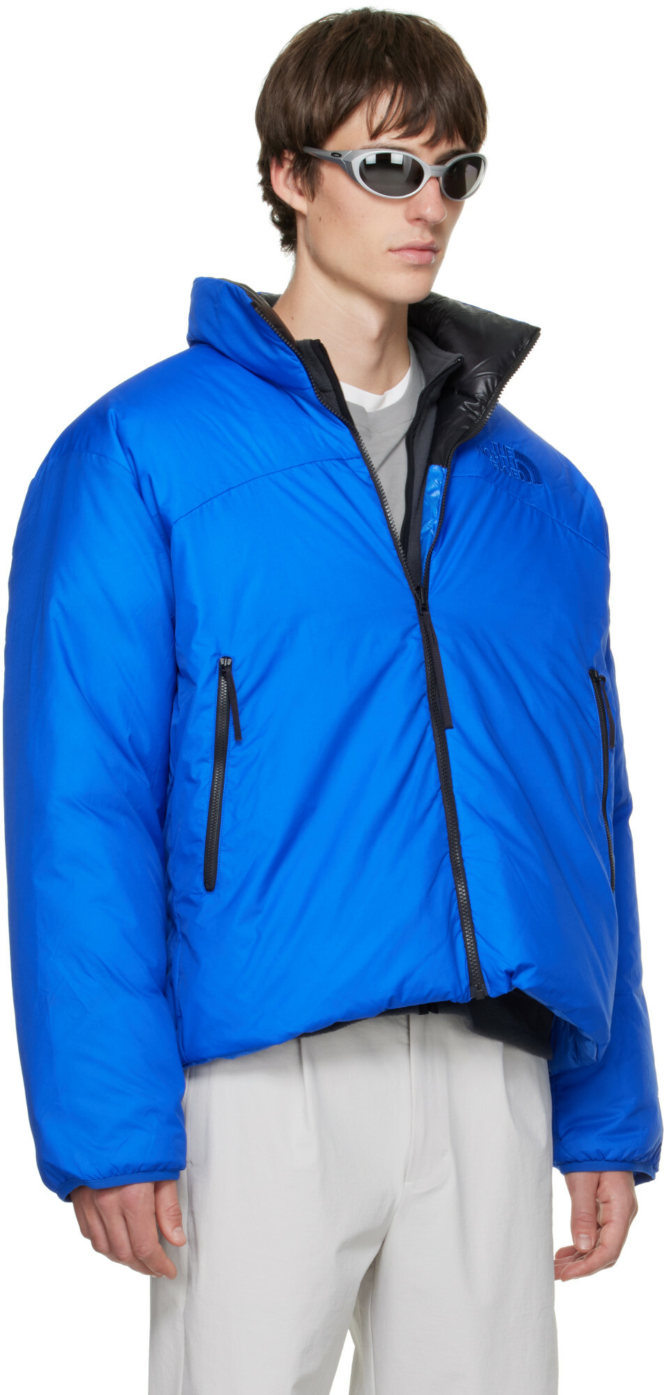 The North Face Blue Pertex Nuptse Reversible Down Jacket