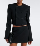 Wardrobe.NYC Cropped double-breasted virgin wool blazer