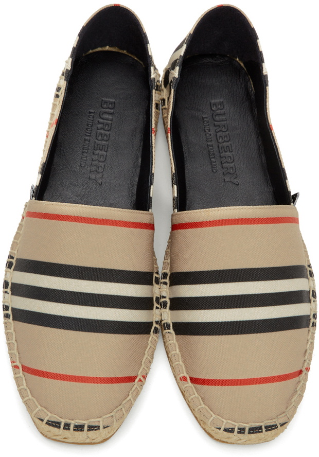 Burberry Beige Icon Stripe Alport Espadrilles