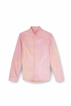 Diesel Shirt in treated leather - Shirts Mens in Pink