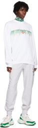 Casablanca White Playful Stripes Sweatshirt