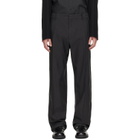 MM6 Maison Margiela Gray Wool Twill Trousers