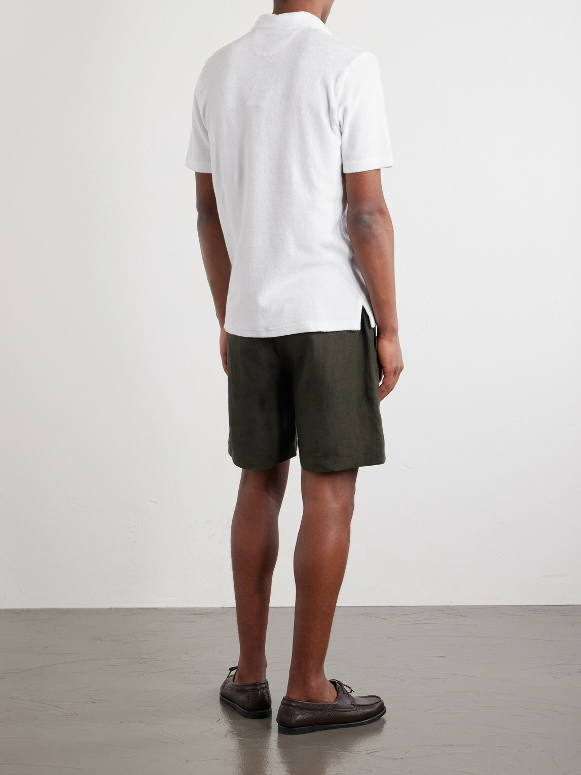 FEDELI - Mondial Cotton-Terry Polo Shirt - White