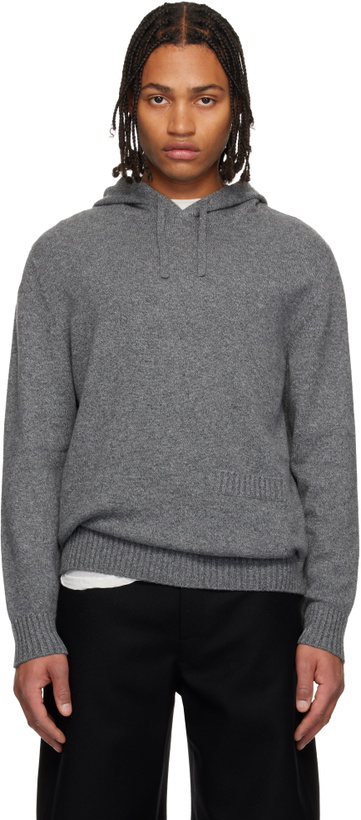Photo: Givenchy Gray Cashmere Knit Hoodie