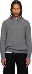 Givenchy Gray Cashmere Knit Hoodie