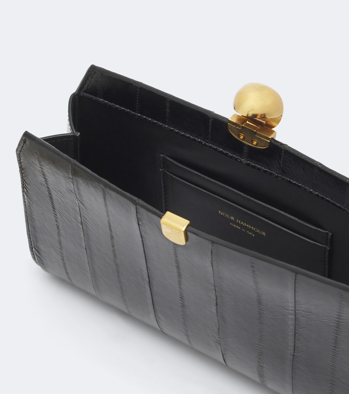 Nour Hammour Lou leather clutch