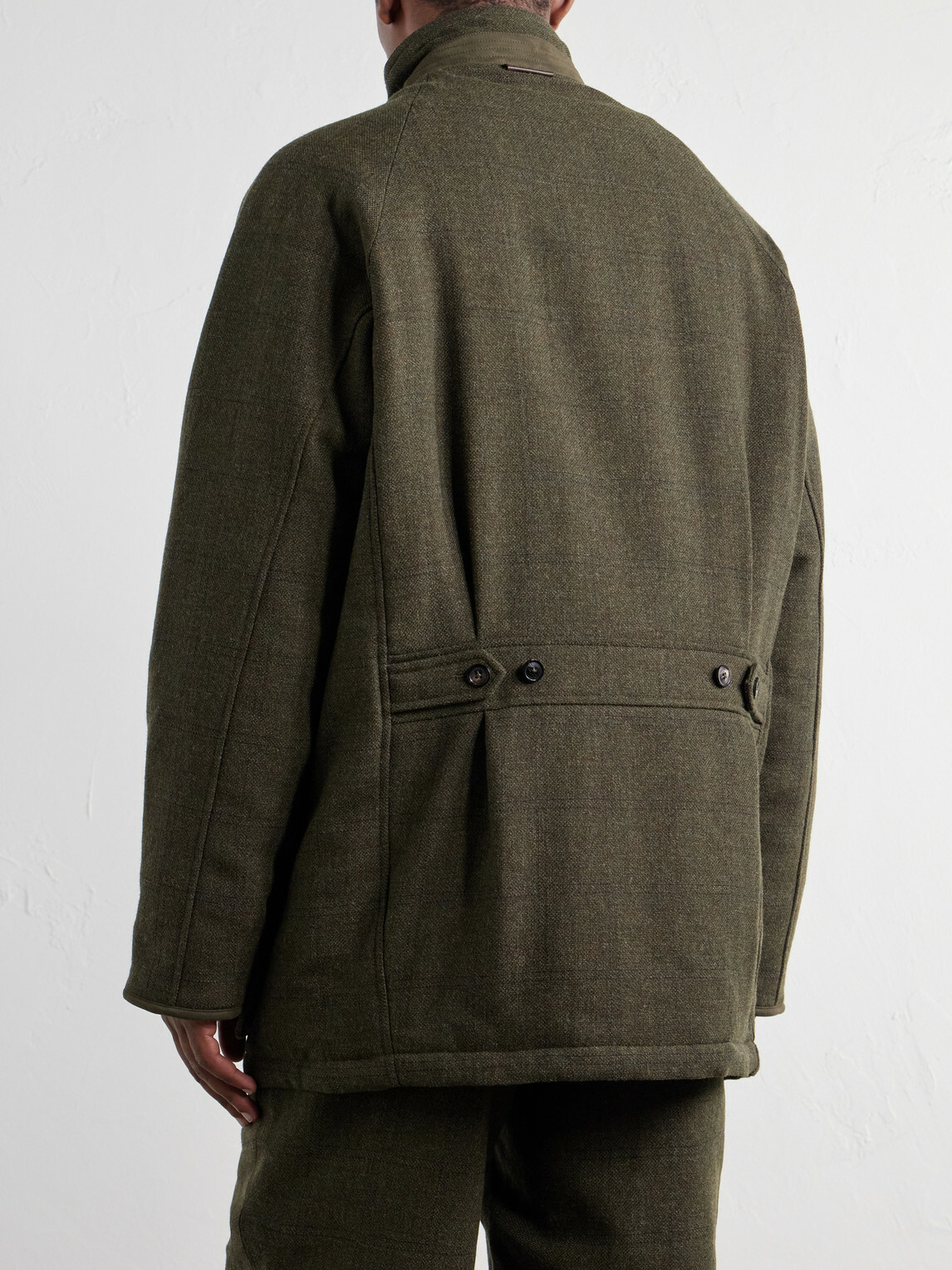 Purdey - Checked Wool-Tweed Field Coat - Green